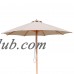 Island Umbrella Tranquility 9-ft Hardwood Market Umbrella with Weather-Resistant Champagne Olefin Canopy, Wind Vent   567880719